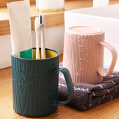 Modes suku tīrīšanas krūze ar rokturi Izturīgs ziemeļvalstu stila mazgāšanas istabas mutes skalojamais krūze Izturīgs mutes skalojamā līdzekļa kauss ikdienas dzīvei