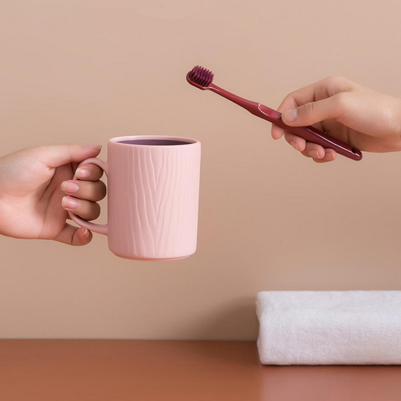 Modes suku tīrīšanas krūze ar rokturi Izturīgs ziemeļvalstu stila mazgāšanas istabas mutes skalojamais krūze Izturīgs mutes skalojamā līdzekļa kauss ikdienas dzīvei