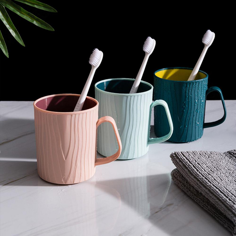 Modes suku tīrīšanas krūze ar rokturi Izturīgs ziemeļvalstu stila mazgāšanas istabas mutes skalojamais krūze Izturīgs mutes skalojamā līdzekļa kauss ikdienas dzīvei