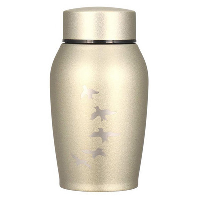 Srebrne urne od nehrđajućeg čelika Kućni ljubimci Pas Mačka Ptice Miš Kremiranje Pepeo Urna Uspomena Kolumbarijska staklenka Kovčeg za kućne ljubimce Memorijal 250 ml