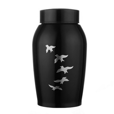 Srebrne urne od nehrđajućeg čelika Kućni ljubimci Pas Mačka Ptice Miš Kremiranje Pepeo Urna Uspomena Kolumbarijska staklenka Kovčeg za kućne ljubimce Memorijal 250 ml