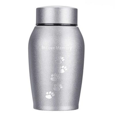 Srebrne urne od nehrđajućeg čelika Kućni ljubimci Pas Mačka Ptice Miš Kremiranje Pepeo Urna Uspomena Kolumbarijska staklenka Kovčeg za kućne ljubimce Memorijal 250 ml