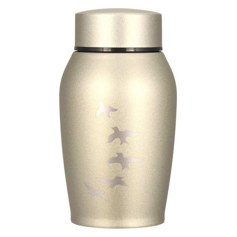 Srebrne urne od nehrđajućeg čelika Kućni ljubimci Pas Mačka Ptice Miš Kremiranje Pepeo Urna Uspomena Kolumbarijska staklenka Kovčeg za kućne ljubimce Memorijal 250 ml