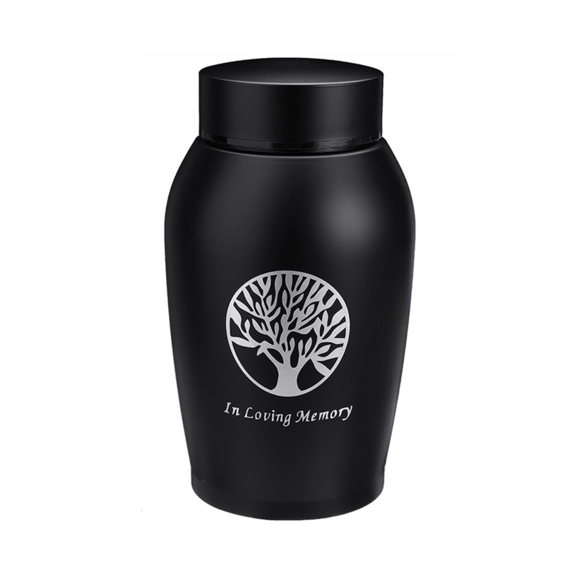 Srebrne urne od nehrđajućeg čelika Kućni ljubimci Pas Mačka Ptice Miš Kremiranje Pepeo Urna Uspomena Kolumbarijska staklenka Kovčeg za kućne ljubimce Memorijal 250 ml