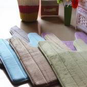 U-veida ūdeni absorbējošs putu vannas paklājiņš Tualetes paklājiņš Vannas istaba Koraļļu vilnas paklāja paklājs Neslīdošs grīdas tualete Mājas dekorsMājas