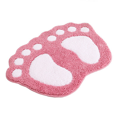 Upijajuća neklizajuća prostirka za kupanje Neklizajuća čupava kupaonska prostirka Modni slatki otisci stopala Bočni jastučić za noge Podloga za kućni dekor