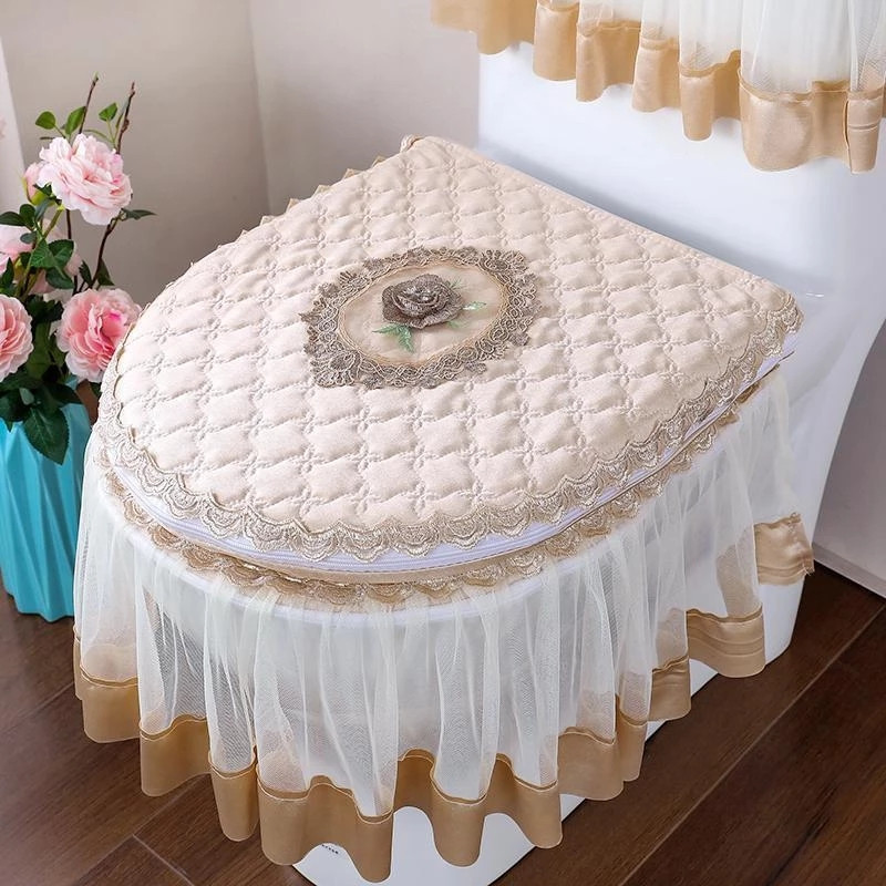 3-dijelni set jastuka za WC školjku Zimska navlaka za WC školjku U-tip Podloga za sjedalo s patentnim zatvaračem Dodaci za WC prostirku Hotelske potrepštine Toalete