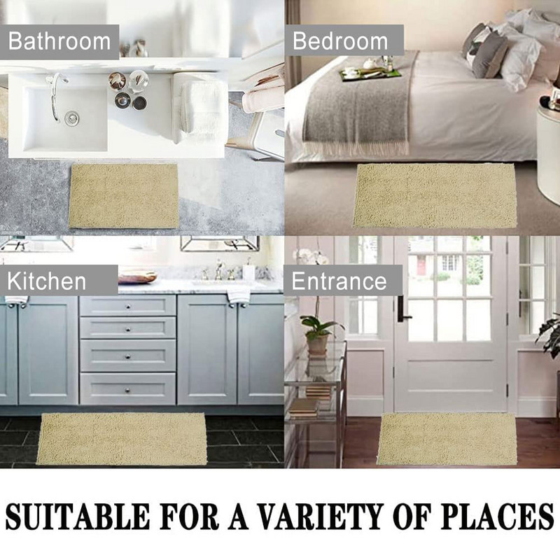 Neslystantis vonios kilimėlis Minkštas, jaukus, šiurkštus, patvarus vonios kilimėlis vonios kambariui Pliušinis kilimas vonioms, lietaus dušams ir po kriaukle