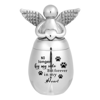 316L nehrđajući čelik Anđeoska krila Srce Male urne Tvoja su krila bila spremna Spomenici Pepeo za kremiranje Urna za uspomenu Oblik kovčega u obliku jajeta