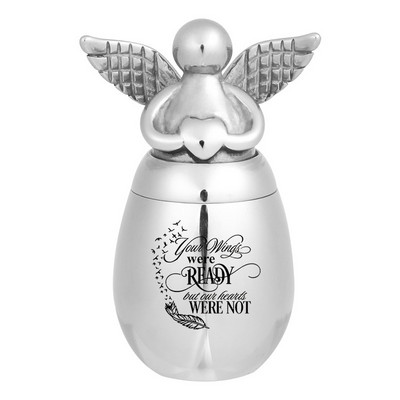 316L nehrđajući čelik Anđeoska krila Srce Male urne Tvoja su krila bila spremna Spomenici Pepeo za kremiranje Urna za uspomenu Oblik kovčega u obliku jajeta