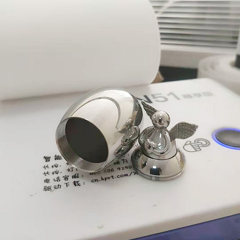 316L nehrđajući čelik Anđeoska krila Srce Male urne Tvoja su krila bila spremna Spomenici Pepeo za kremiranje Urna za uspomenu Oblik kovčega u obliku jajeta