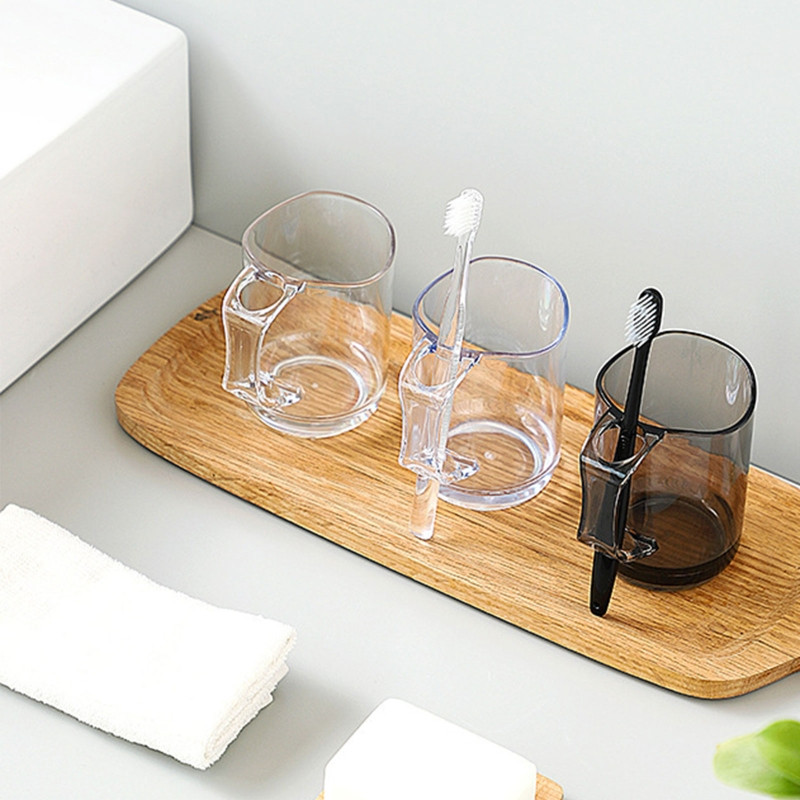 Mutes skalošanas krūze ar rokturi Zobu birste Zobu pastas uzglabāšanas krūzes Organizators mājas vannas istabai Pāra tīrīšanas krūzes turētāja konteiners