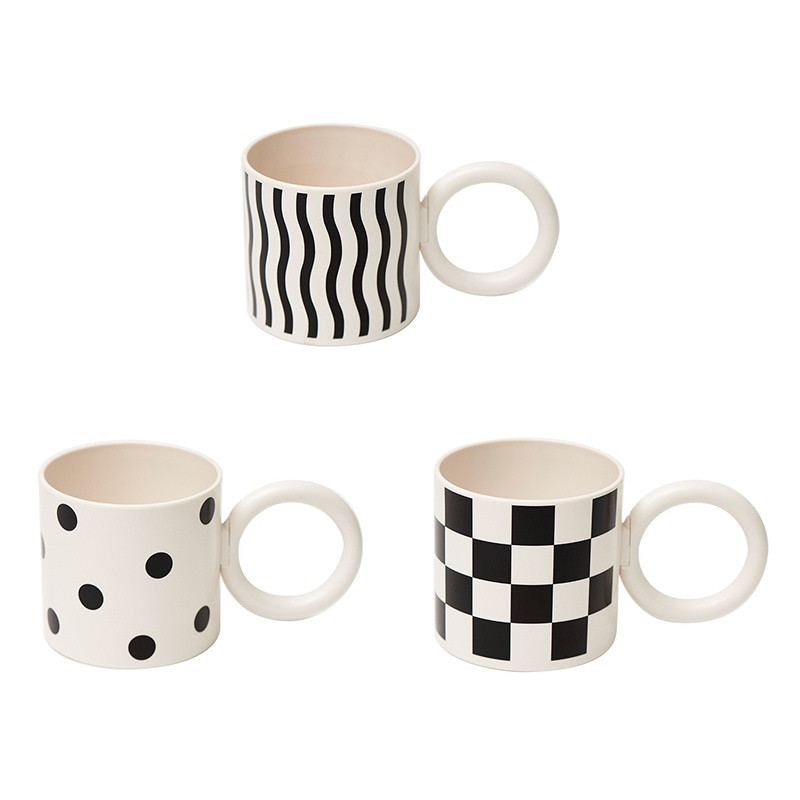 Ručno oslikana šalica za ispiranje usta s ručkom Šalica za čaj i kavu Kućni ured Plastična šalica za pranje u perilici posuđa Sigurno za piće kod kuće