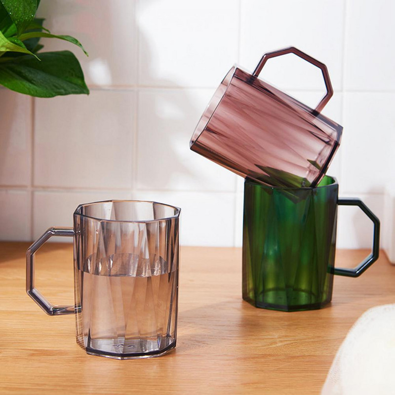 Lieliska mazgāšanas krūze, bez smakas, ērti satverama plastmasas zobu birstes krūze ar rokturi