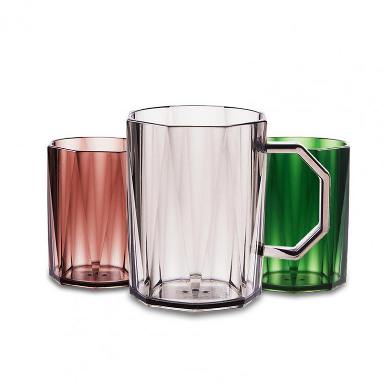 Lieliska mazgāšanas krūze, bez smakas, ērti satverama plastmasas zobu birstes krūze ar rokturi