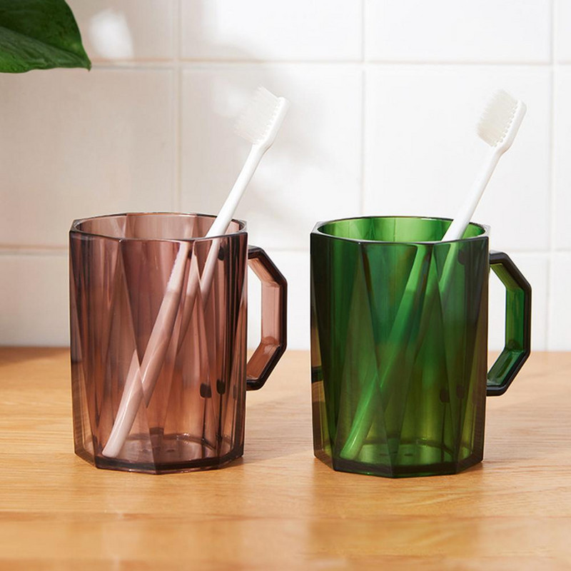 Lieliska mazgāšanas krūze, bez smakas, ērti satverama plastmasas zobu birstes krūze ar rokturi