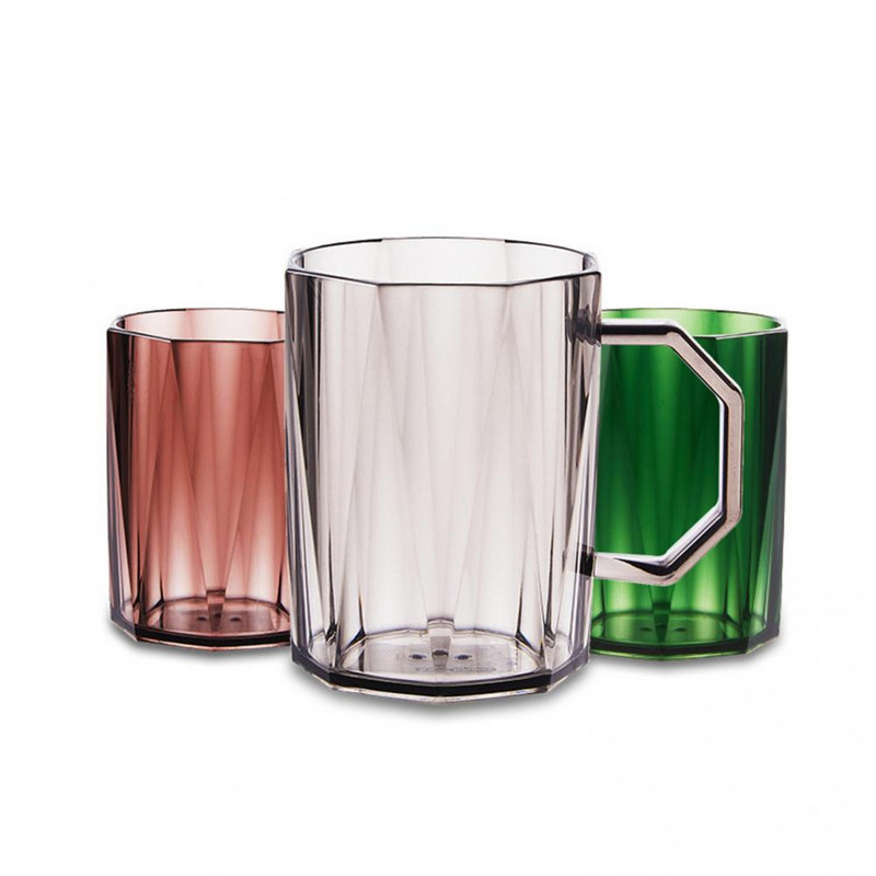 Lieliska mazgāšanas krūze, bez smakas, ērti satverama plastmasas zobu birstes krūze ar rokturi