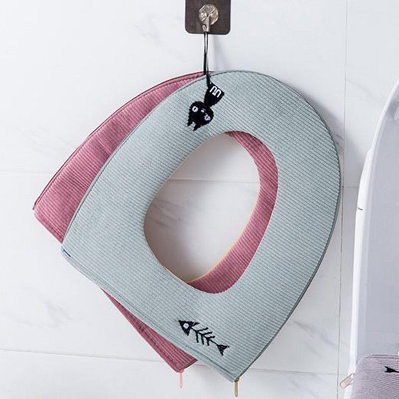 Jastučić za WC školjku s ručkom, crtani mačji jastuk, glatki patentni zatvarač, univerzalni alat za podebljavanje WC školjke