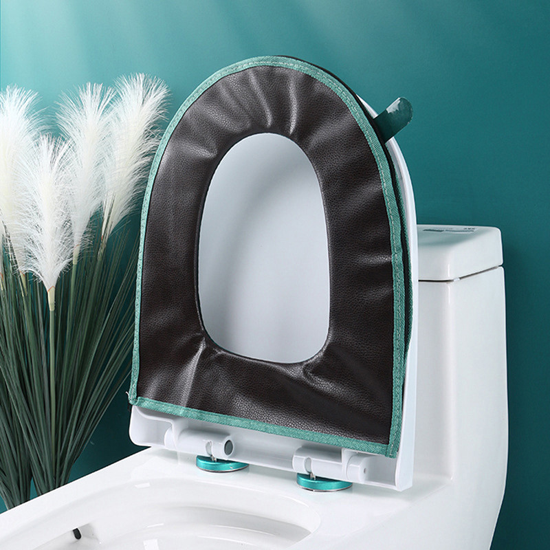 Kupaonska navlaka za WC sjedalo s patentnim zatvaračem Univerzalni plišani jastuk za WC školjku Topla, mekana, zadebljana navlaka za WC sjedalo Zimska WC prostirka