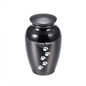 Pogrebna memorijalna urna s otiskom šape slatkog ljubimca 45X70 mm Metalna za pse, mačke Kremiranje Držač za pepeo Male životinje Urna za zečeve Ptice Pepeo