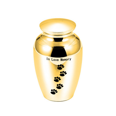 Pogrebna memorijalna urna s otiskom šape slatkog ljubimca 45X70 mm Metalna za pse, mačke Kremiranje Držač za pepeo Male životinje Urna za zečeve Ptice Pepeo