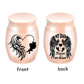 Dvostrano izrezbarena krila anđela urna za kremaciju čuvanje izvrstan držač pepela u spomen na mog oca