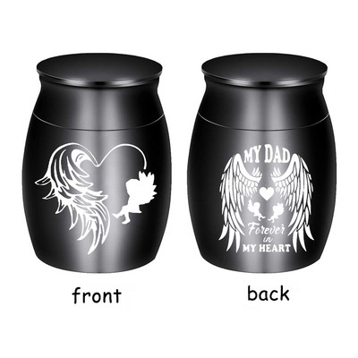 Dvostrano izrezbarena krila anđela urna za kremaciju čuvanje izvrstan držač pepela u spomen na mog oca