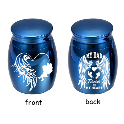 Dvostrano izrezbarena krila anđela urna za kremaciju čuvanje izvrstan držač pepela u spomen na mog oca