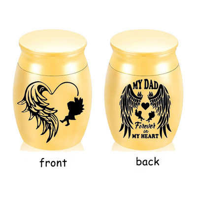 Dvostrano izrezbarena krila anđela urna za kremaciju čuvanje izvrstan držač pepela u spomen na mog oca