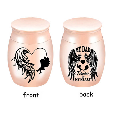 Dvostrano izrezbarena krila anđela urna za kremaciju čuvanje izvrstan držač pepela u spomen na mog oca