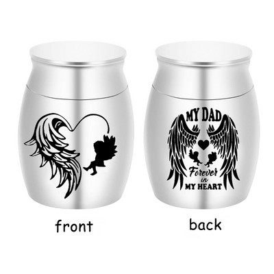 Dvostrano izrezbarena krila anđela urna za kremaciju čuvanje izvrstan držač pepela u spomen na mog oca