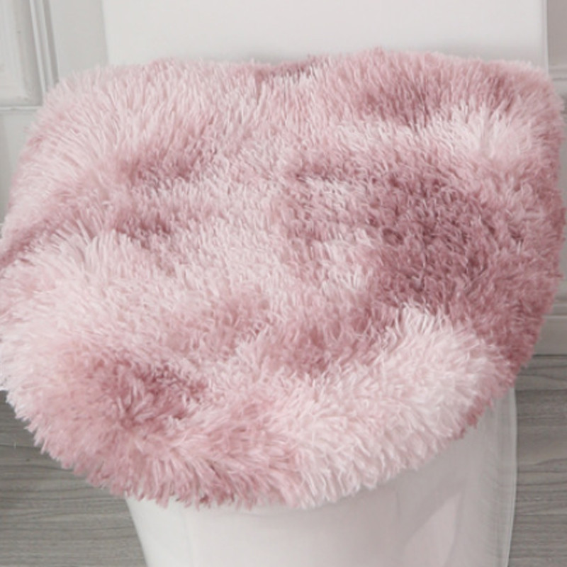 3Ps/Set Mekana plišana navlaka za WC dasku Periva neklizajuća WC prostirka za kućnu kupaonicu Podne prostirke za tuširanje Ukras čiste boje