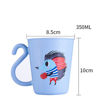 Small Cartoon Drinking Cup Kids Dinosaur Plastic κούπα Βρεφική βούρτσα κύπελλο πλυσίματος δοντιών με λαβή Παιδική κούπα ρόφημα για πρωινό