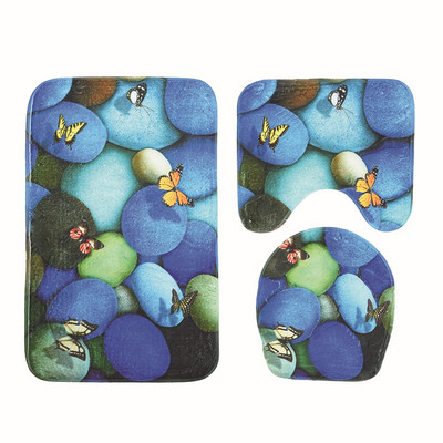 Zeegle Cobble Shell Pattern Vannas paklājs Vannas istabas paklāji Pretslīdes vannas istabas grīdas paklāji Memory Bath Mat Absorbējošais paklājiņš tualetei