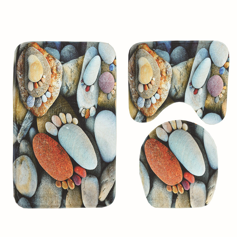 Zeegle Cobble Shell Pattern Vannas paklājs Vannas istabas paklāji Pretslīdes vannas istabas grīdas paklāji Memory Bath Mat Absorbējošais paklājiņš tualetei