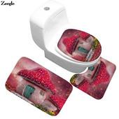 Podna prostirka za kupaonicu protiv klizanja Kućni dekor Set prostirki za navlaku za WC sjedalo Upijajuća prostirka za kupaonicu od mikrovlakana Jastuk za WC sjedalo