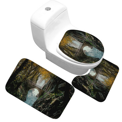 Podna prostirka za kupaonicu protiv klizanja Kućni dekor Set prostirki za navlaku za WC sjedalo Upijajuća prostirka za kupaonicu od mikrovlakana Jastuk za WC sjedalo