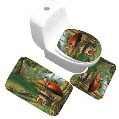 Podna prostirka za kupaonicu protiv klizanja Kućni dekor Set prostirki za navlaku za WC sjedalo Upijajuća prostirka za kupaonicu od mikrovlakana Jastuk za WC sjedalo