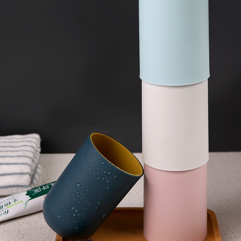 1 gab vienkrāsains sadzīves mazgāšanas krūze Pāris suku tīrīšanas krūzes Plastmasas Creative Simple Nordic Zoothrush Cup Krūze Zobu birstes krūze