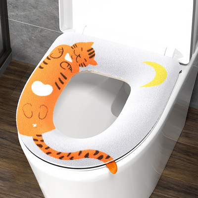 Deblji jastučići za pokrivanje WC sjedala za kupaonicu Mekana toplija navlaka za jastuk za WC sjedalo Suknja za kupaonski umivaonik Podmetači za kupaonicu od memorijske pjene WC