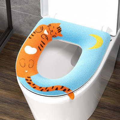 Deblji jastučići za pokrivanje WC sjedala za kupaonicu Mekana toplija navlaka za jastuk za WC sjedalo Suknja za kupaonski umivaonik Podmetači za kupaonicu od memorijske pjene WC