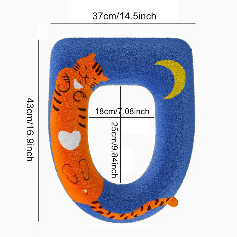 Deblji jastučići za pokrivanje WC sjedala za kupaonicu Mekana toplija navlaka za jastuk za WC sjedalo Suknja za kupaonski umivaonik Podmetači za kupaonicu od memorijske pjene WC