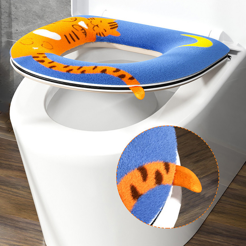 Deblji jastučići za pokrivanje WC sjedala za kupaonicu Mekana toplija navlaka za jastuk za WC sjedalo Suknja za kupaonski umivaonik Podmetači za kupaonicu od memorijske pjene WC