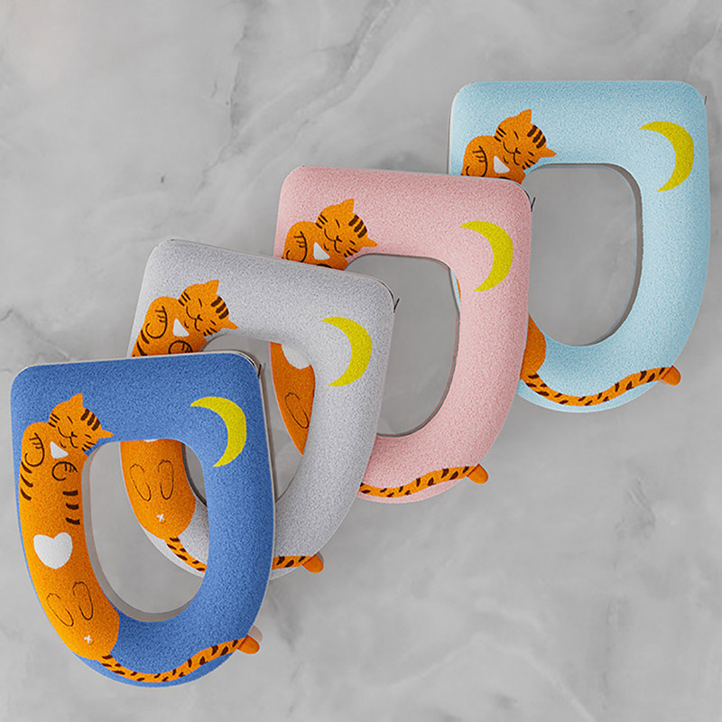 Deblji jastučići za pokrivanje WC sjedala za kupaonicu Mekana toplija navlaka za jastuk za WC sjedalo Suknja za kupaonski umivaonik Podmetači za kupaonicu od memorijske pjene WC