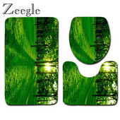 Zeegle Printed Tree Set kupaonskih prostirača Podna prostirka za kadu Ulazni otirač Prostirka s postoljem Prostirka za noge od mikrovlakana Protuklizna prostirka
