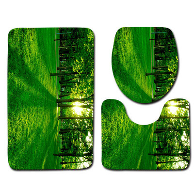 Zeegle Printed Tree Set kupaonskih prostirača Podna prostirka za kadu Ulazni otirač Prostirka s postoljem Prostirka za noge od mikrovlakana Protuklizna prostirka