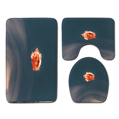 Otisnuti pejzaž Kupaonske prostirke za kupaonicu WC podna prostirka Set kupaonskih tepiha Set prostirki za tuširanje Protuklizna prostirka od memorijske pjene Set toaletnih prostirki