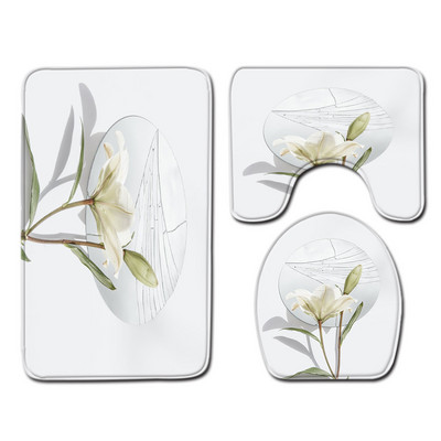 Otisnuti pejzaž Kupaonske prostirke za kupaonicu WC podna prostirka Set kupaonskih tepiha Set prostirki za tuširanje Protuklizna prostirka od memorijske pjene Set toaletnih prostirki