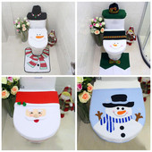 Kupaonska božićna navlaka za WC školjku Božićni ukrasi za kućanstvo Djed Božićnjak Snjegović Ekološka navlaka za WC školjku