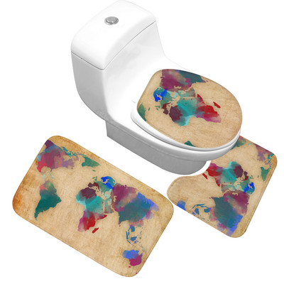 Prostirka za kupaonicu Protuklizna podloga za WC sjedalo Kupaonski tepih Podni tepih od mikrovlakana Upijajući set WC tepiha u obliku slova U